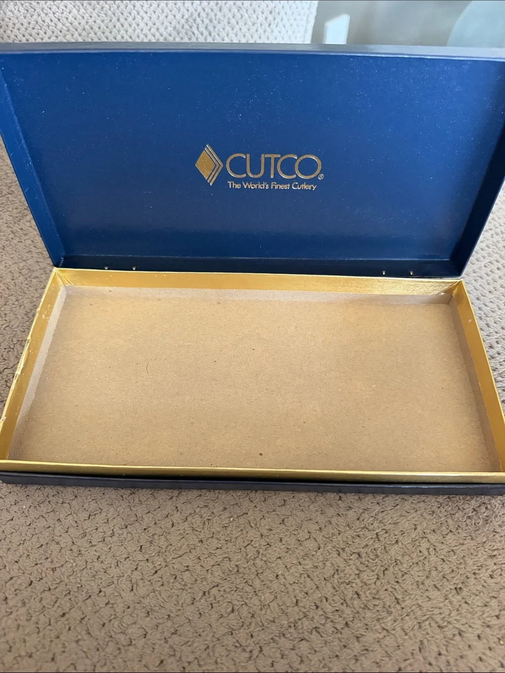 Cutco Navy Box with Gold Logo box only.